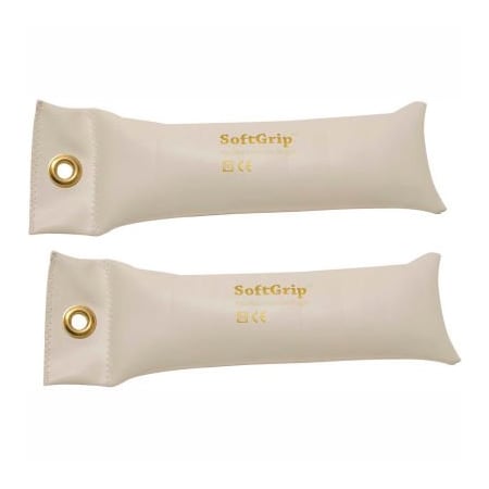 Fabrication Enterprises CanDo SoftGrip Hand Weight, 4 lb., Silver, 1 Pair 10-0356-2